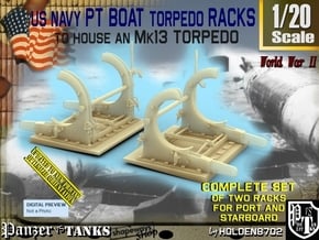 1/20 PT Torpedo Rack TypF in Tan Fine Detail Plastic