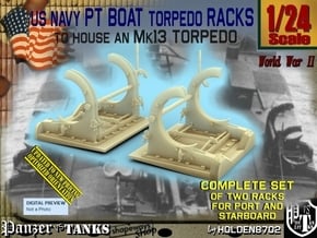 1/24 PT Torpedo Rack TypA in Tan Fine Detail Plastic