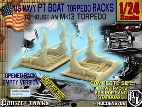 1/24 PT Torpedo Rack TypB Empty in Tan Fine Detail Plastic