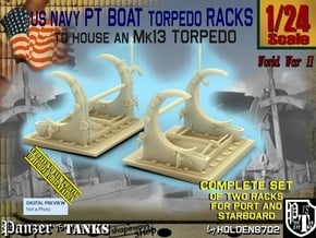 1/24 PT Torpedo Rack TypC in Tan Fine Detail Plastic