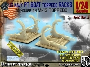 1/24 PT Torpedo Rack TypF in Smooth Fine Detail Plastic