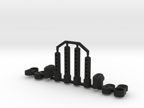 TC4 Adjustable Body Posts Rear in Black Natural Versatile Plastic