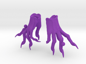 Bull Gloves in Purple Processed Versatile Plastic: Large