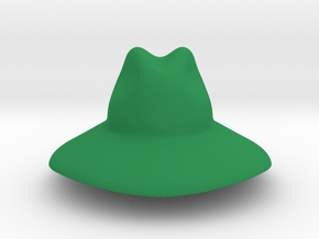Sun Hat in Green Processed Versatile Plastic: Large