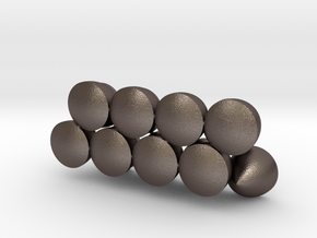 Solids Of Constant Width (1cm) in Polished Bronzed Silver Steel: 1:16