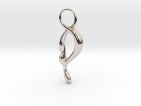 Angel's wing in Rhodium Plated Brass