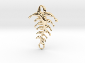 Memory of fish in 14k Gold Plated Brass