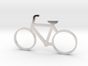 Bicycle Keychain in Rhodium Plated Brass