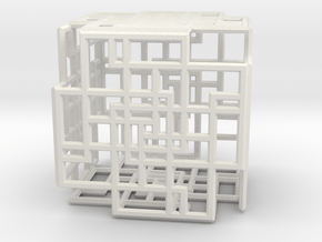 Cube spirolat 2 in White Natural Versatile Plastic