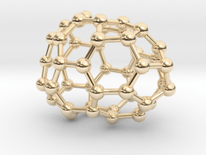 0640 Fullerene c44-12 c1 in 14k Gold Plated Brass