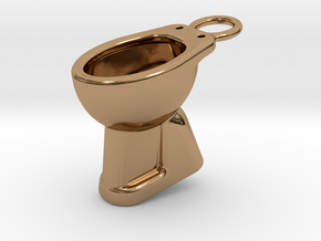 WC Keychain in Polished Brass
