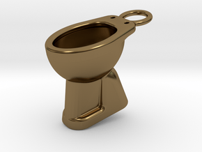 WC Keychain in Polished Bronze