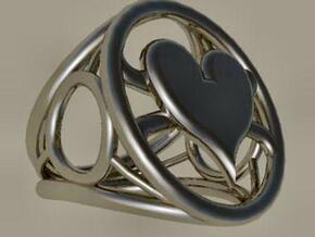 Size 23 0 mm LFC Hearts in Polished Bronzed Silver Steel