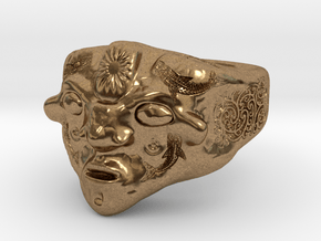 Tribal mask in Natural Brass: 8 / 56.75