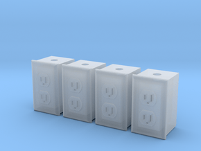 1/12 Dual Outlet, Qty 4 in Tan Fine Detail Plastic