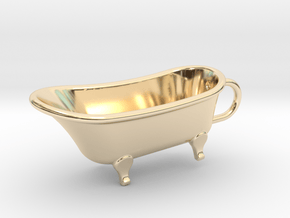 BATHTUB KEYCHAIN in 14k Gold Plated Brass