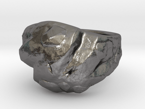 Rock ring in Polished Nickel Steel: 10 / 61.5
