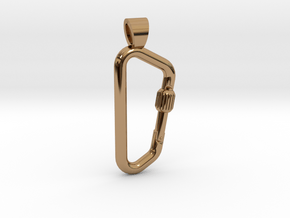 Carabiner [pendant] in Polished Brass