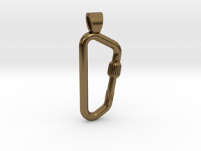 Carabiner [pendant] in Polished Bronze