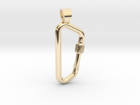 Carabiner [pendant] in 14k Gold Plated Brass