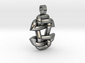 Asiatic style knot [pendant] in Polished Silver
