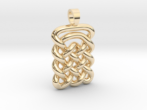 Plate celtic knot [pendant] in 14K Yellow Gold