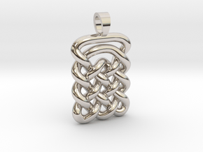 Plate celtic knot [pendant] in Rhodium Plated Brass