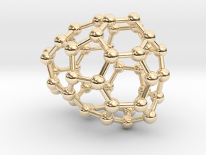 0644 Fullerene c44-16 c1 in 14k Gold Plated Brass