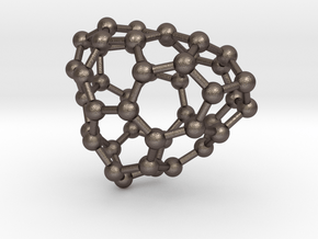 0645 Fullerene c44-17 c1 in Polished Bronzed Silver Steel