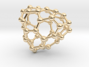 0645 Fullerene c44-17 c1 in 14k Gold Plated Brass