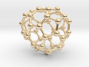 0646 Fullerene c44-18 c1 in 14k Gold Plated Brass