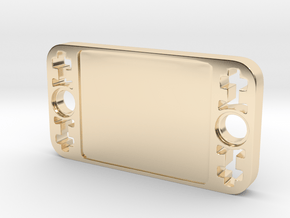 Technic-Compatible Dog Tag in 14k Gold Plated Brass