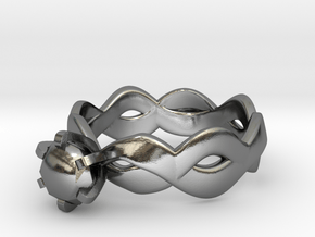 Double wave in Polished Silver: 5 / 49
