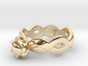 Double wave in 14k Gold Plated Brass: 5 / 49