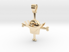 White Beard symbol from One Piece [pendant] in 14k Gold Plated Brass