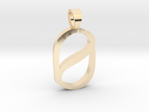 Zero [pendant] in 14k Gold Plated Brass