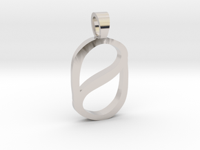 Zero [pendant] in Rhodium Plated Brass