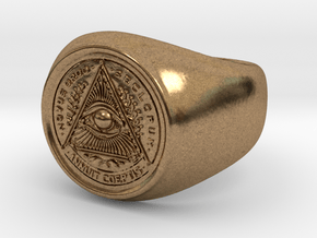 Illuminati Ring in Natural Brass: 6.25 / 52.125