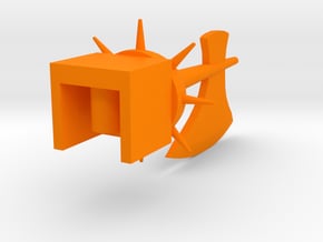 Axe of the Legendary Commander (Spiked Version) in Orange Processed Versatile Plastic