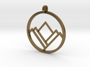 A Mountain in A Circle in Polished Bronze
