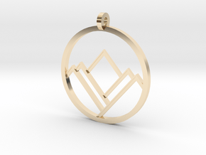 A Mountain in A Circle in 14K Yellow Gold