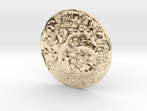 Pirate Coin Uncharted 4 in 14K Yellow Gold: Small
