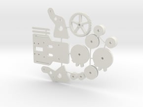 Anchor winch parts scale 1:35 in White Natural Versatile Plastic