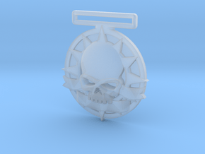 Small Tournament Medal : Blank Halo Skull  in Smooth Fine Detail Plastic