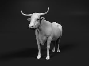 ABBI 1:35 Standing Cow 1 in White Natural Versatile Plastic