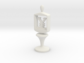 Currency symbol figurine,Yen in White Natural Versatile Plastic