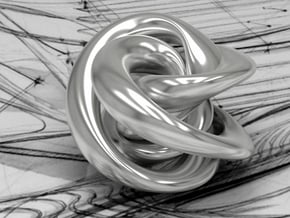 Twisted Dream - small in Fine Detail Polished Silver