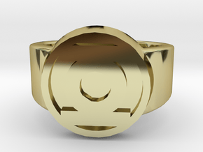 Green Lantern Ring in 18k Gold Plated Brass