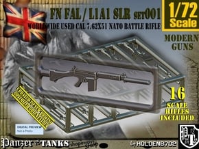 1/72 FN FAL Rifle Set001 in Tan Fine Detail Plastic