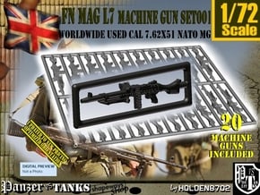 1/72 FN MAG L7 Set001 in Tan Fine Detail Plastic